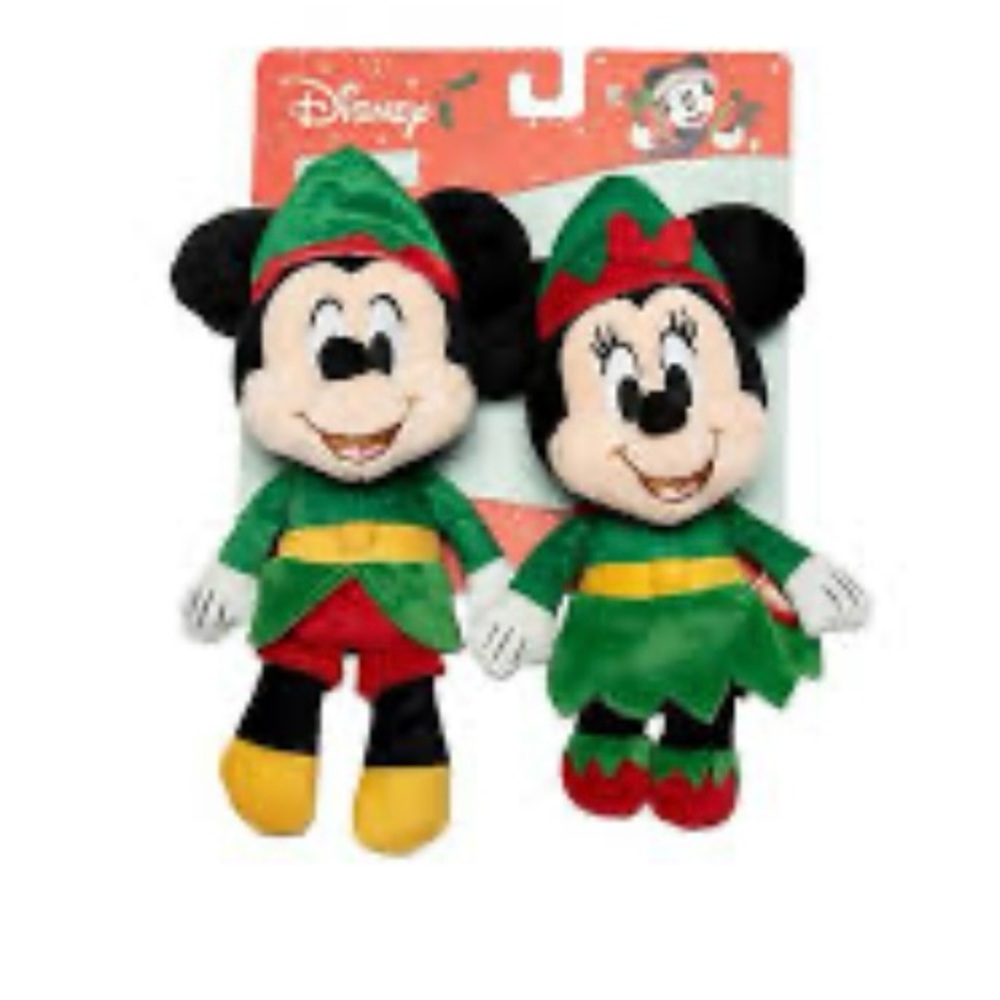 Disney Mickey & Minnie Elf 2-pack Plush Dog Toy